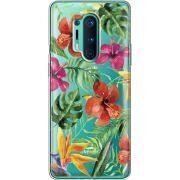 Прозрачный чехол BoxFace OnePlus 8 Pro Tropical Flowers