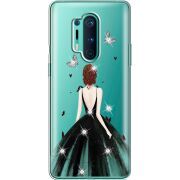Чехол со стразами OnePlus 8 Pro Girl in the green dress