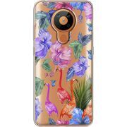 Прозрачный чехол BoxFace Nokia 5.3 Flamingo