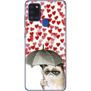 Чехол BoxFace Samsung Galaxy A21s (A217) Raining Hearts
