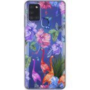 Прозрачный чехол BoxFace Samsung Galaxy A21s (A217) Flamingo