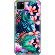 Чехол BoxFace Huawei Y5p flowers in the tropics