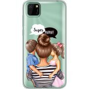 Прозрачный чехол BoxFace Huawei Y5p Super Mama