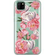 Прозрачный чехол BoxFace Huawei Y5p Peony Watercolor Style