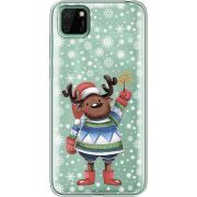Прозрачный чехол BoxFace Huawei Y5p Christmas Deer with Snow