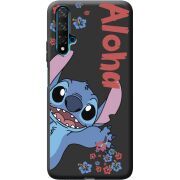 Черный чехол BoxFace Huawei Nova 5T Гавайський гість Stich