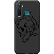 Черный чехол BoxFace Realme 5 / 6i Skull and Roses