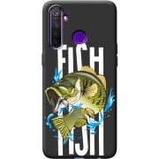 Черный чехол BoxFace Realme 5 Pro Fish