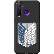 Черный чехол BoxFace Realme 5 Pro Атака Титанов Крылья Свободы