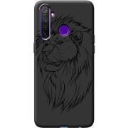 Черный чехол BoxFace Realme 5 Pro Lion