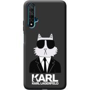 Черный чехол BoxFace Honor 20 Cat in Black