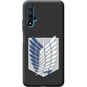 Черный чехол BoxFace Honor 20 Атака Титанов Крылья Свободы