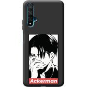Черный чехол BoxFace Honor 20 Attack On Titan - Ackerman