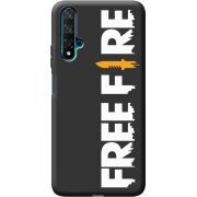 Черный чехол BoxFace Honor 20 Free Fire White Logo