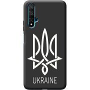 Черный чехол BoxFace Honor 20 Тризуб монограмма ukraine