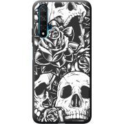 Черный чехол BoxFace Honor 20 Skull and Roses
