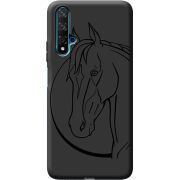 Черный чехол BoxFace Honor 20 Horse