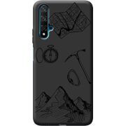 Черный чехол BoxFace Honor 20 Mountains