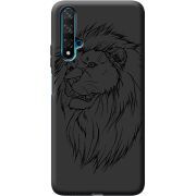 Черный чехол BoxFace Honor 20 Lion