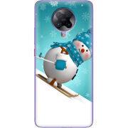 Чехол BoxFace Poco F2 Pro Skier Snowman