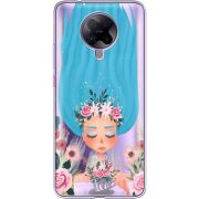 Прозрачный чехол BoxFace Poco F2 Pro Blue Hair