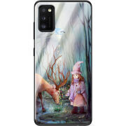 Защитный чехол BoxFace Glossy Panel Samsung Galaxy A41 Girl And Deer