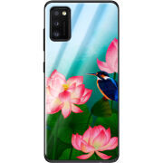 Защитный чехол BoxFace Glossy Panel Samsung Galaxy A41 Lotus Bird