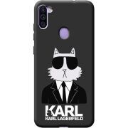 Черный чехол BoxFace Samsung Galaxy A11 (A115) Cat in Black