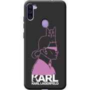 Черный чехол BoxFace Samsung Galaxy A11 (A115) Pink Karl