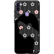 Черный чехол BoxFace Samsung Galaxy A11 (A115) Flower Hair