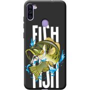 Черный чехол BoxFace Samsung Galaxy A11 (A115) Fish
