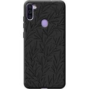 Черный чехол BoxFace Samsung Galaxy A11 (A115) Leaves
