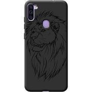 Черный чехол BoxFace Samsung Galaxy A11 (A115) Lion