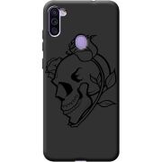 Черный чехол BoxFace Samsung Galaxy A11 (A115) Skull and Roses