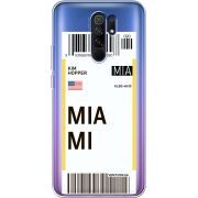 Прозрачный чехол BoxFace Xiaomi Redmi 9 Ticket Miami