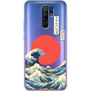 Прозрачный чехол BoxFace Xiaomi Redmi 9 Большая волна в Канагаве
