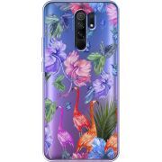 Прозрачный чехол BoxFace Xiaomi Redmi 9 Flamingo