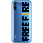 Прозрачный чехол BoxFace Xiaomi Redmi 9A Free Fire Black Logo