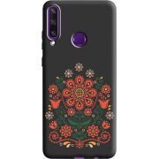 Черный чехол BoxFace Huawei Y6p Ukrainian Ornament