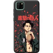 Черный чехол BoxFace Huawei Y5p Атака Титанов Леви