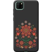 Черный чехол BoxFace Huawei Y5p Ukrainian Ornament