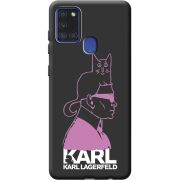 Черный чехол BoxFace Samsung A217 Galaxy A21s Pink Karl