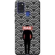 Черный чехол BoxFace Samsung A217 Galaxy A21s Man Pattern