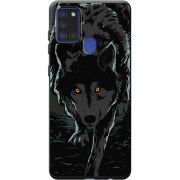 Черный чехол BoxFace Samsung A217 Galaxy A21s Wolf
