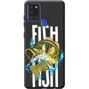 Черный чехол BoxFace Samsung A217 Galaxy A21s Fish
