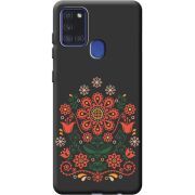 Черный чехол BoxFace Samsung A217 Galaxy A21s Ukrainian Ornament