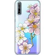 Прозрачный чехол BoxFace Huawei P Smart S Cherry Blossom