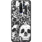 Черный чехол BoxFace Xiaomi Redmi 9 Skull and Roses