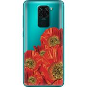 Прозрачный чехол BoxFace Xiaomi Redmi 10X Red Poppies