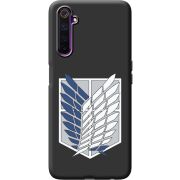 Черный чехол BoxFace Realme 6 Атака Титанов Крылья Свободы